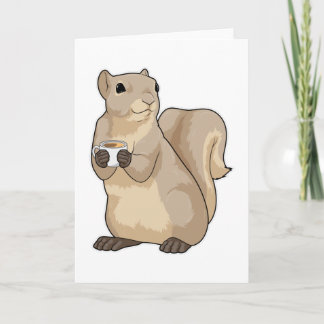 Squirrel Coffee Cup Karte
