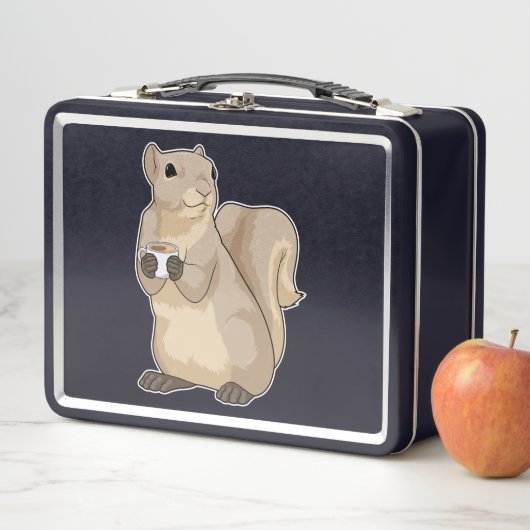 Squirrel Coffee Cup Metall Brotdose (Beispiel)