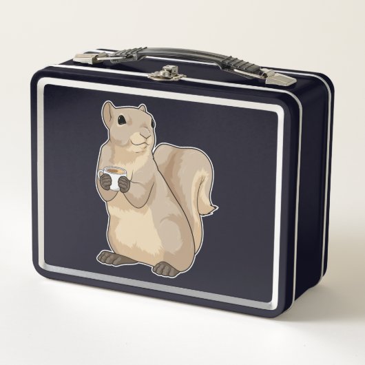 Squirrel Coffee Cup Metall Brotdose (Vorderseite)