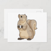 Squirrel Coffee Cup Postkarte (Vorne/Hinten)