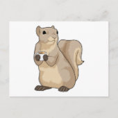 Squirrel Coffee Cup Postkarte (Vorderseite)