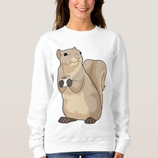 Squirrel Coffee Cup Sweatshirt (Vorderseite)