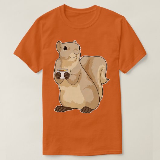 Squirrel Coffee Cup T-Shirt (Design vorne)