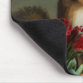 Squirrel Cute Smell the Flowers Nature Animal Art Mousepad (Ecke)