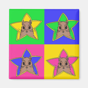 Squirrel das Tier Farben   des Magneten 4, das Magnet