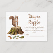 Squirrel Diaper Raffle Baby Shower Enclosure Card Begleitkarte (Vorderseite)