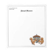 Squirrel Disco Personalisiert Notizblock (Vorderseite)