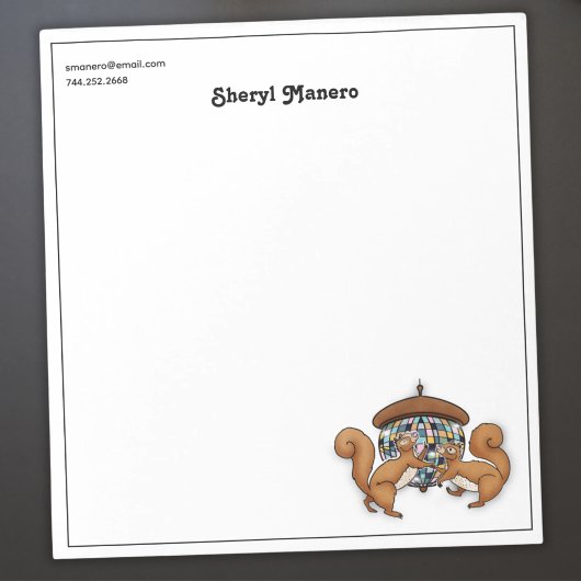 Squirrel Disco Personalisiert Notizblock