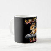 Squirrel DJ Party Vibes Funny Retro DJ Mug Kaffeetasse (Vorderseite Links)