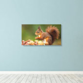 squirrel eating nut leinwanddruck (Insitu (Holzboden))