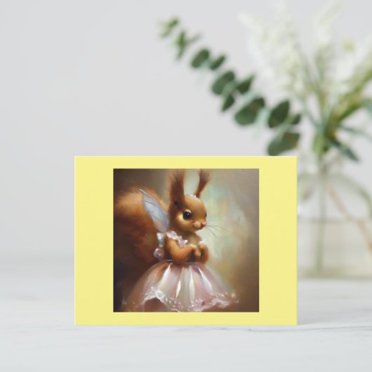 Squirrel Fairy Postkarte (Stehend Vorderseite)