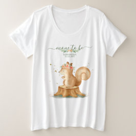 Squirrel Family wildlife baby MOM TO BE Große Größe T-Shirt