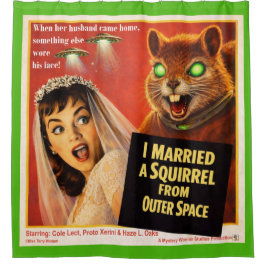 Squirrel from Outer Space Duschvorhang