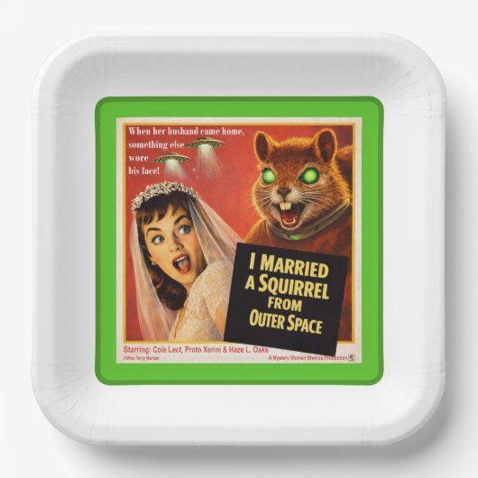 Squirrel from Outer Space Pappteller (Vorderseite)