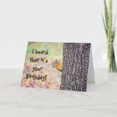 Squirrel Funny Birthday Card Karte (Vorderseite)