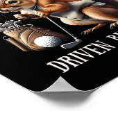 Squirrel Golf Pro - Angetrieben von Acorns Golfing Poster (Ecke)
