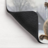 Squirrel Hanging From an Icicle Mousepad (Ecke)