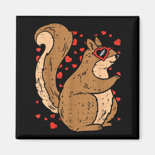 Squirrel Heart Gles Süßer Valentinstag Tierliebhab Magnet