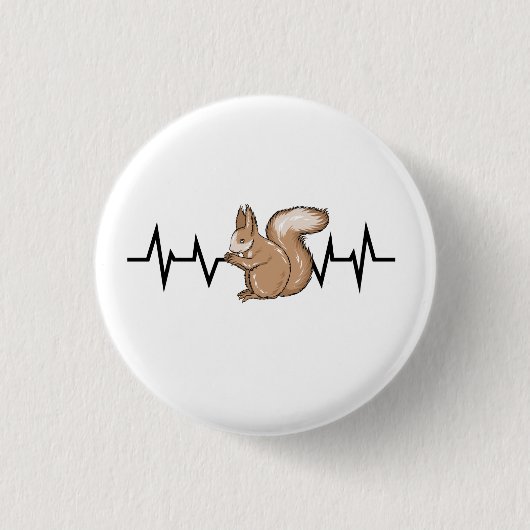 Squirrel Heartbeat Button (Vorderseite)