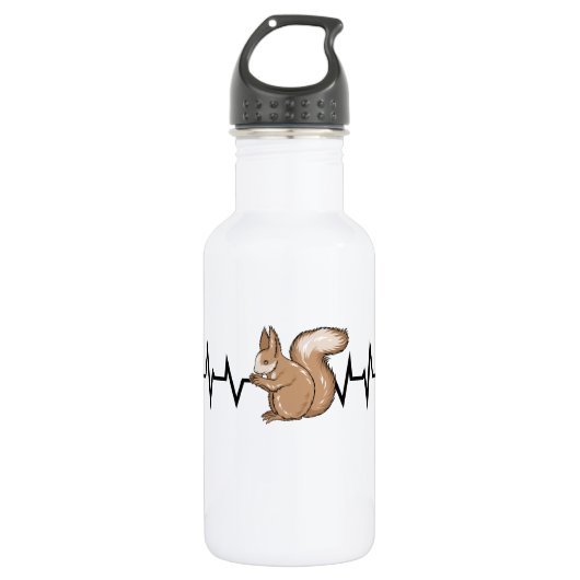 Squirrel Heartbeat Edelstahlflasche (Vorderseite)