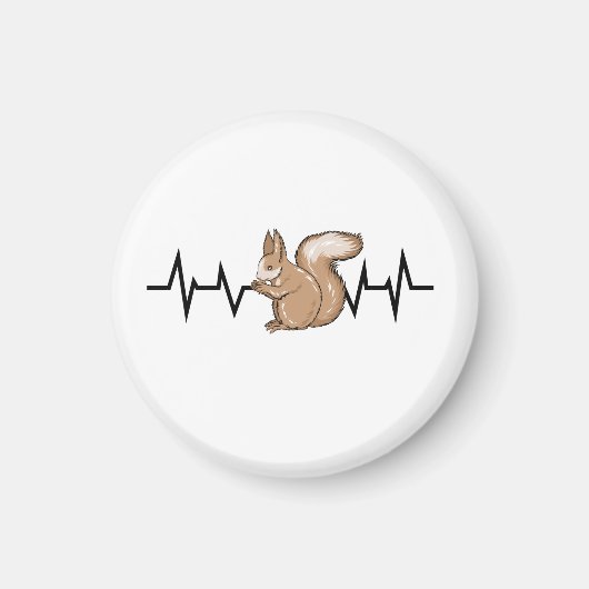 Squirrel Heartbeat Magnet (Vorne)