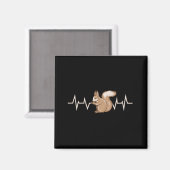 Squirrel Heartbeat Magnet (Vorderseite/Rückseite)