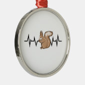 Squirrel Heartbeat Ornament Aus Metall (Rechts)