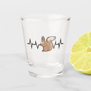 Squirrel Heartbeat Schnapsglas