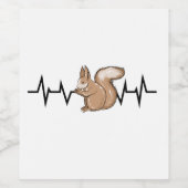 Squirrel Heartbeat Weinetikett (Einzelnes Label)