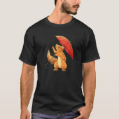 Squirrel Holding Umbrella  Squirrel Enthusiast T-Shirt (Vorderseite)