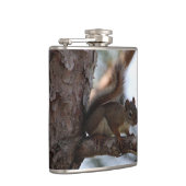 Squirrel in a Pine Tree Flachmann (Rechts)