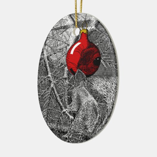 Squirrel in Christmas Tree Ornament (Links)