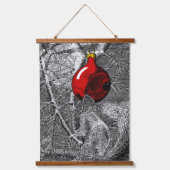 Squirrel in Christmas Tree Wandteppich Mit Holzrahmen (Vorderseite)