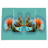 Squirrel in modern style große geschenktüte (Vorderseite)