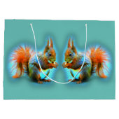 Squirrel in modern style große geschenktüte (Rückseite)