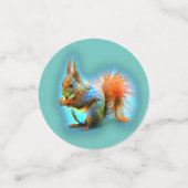 Squirrel in modern style konfetti (Klein Vorderseite)