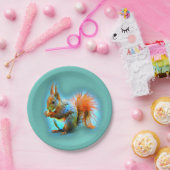 Squirrel in modern style pappteller (Party)