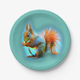 Squirrel in modern style pappteller