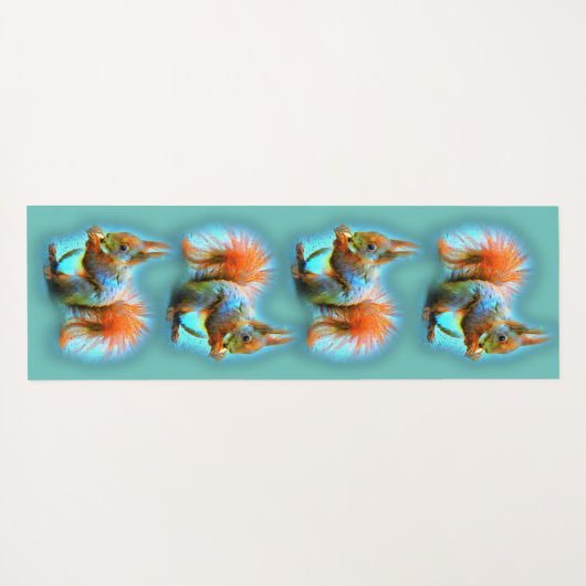 Squirrel in modern style yogamatte (Rückseite (Horizontal))
