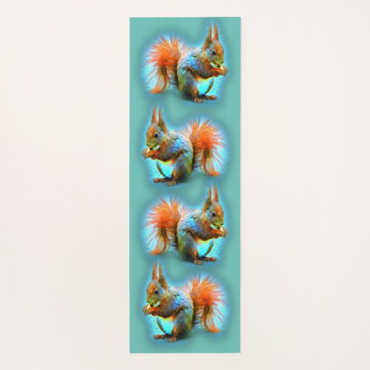 Squirrel in modern style yogamatte (Rückseite)