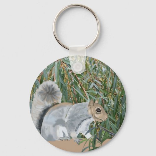 Squirrel in the Countryside Keychain Schlüsselanhänger (Vorderseite)
