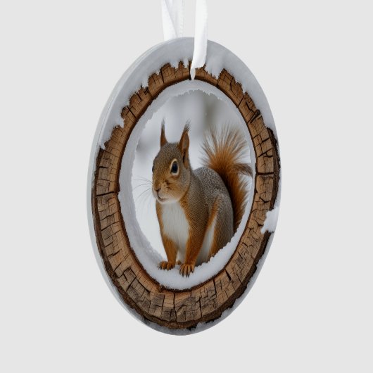 squirrel in the snow ornament (Vorderseite)