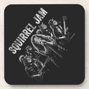Squirrel Jam - Lustige Vintage-Rockband-Parodie Getränkeuntersetzer