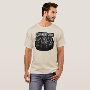 Squirrel Jam - Lustige Vintage-Rockband-Parodie T-Shirt