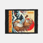 Squirrel Japanese Art Funny Squirrel For Men Women Fleecedecke (Vorderseite (Horizontal))