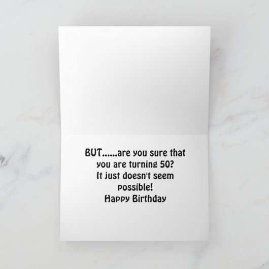 SQUIRREL KANN NICHT GLAUBEN, DASS ES IHR "50." GEB KARTE (Innenseite)