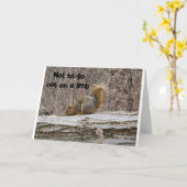 SQUIRREL KANN NICHT GLAUBEN, DASS ES IHR "50." GEB KARTE (Gelbe Blume)