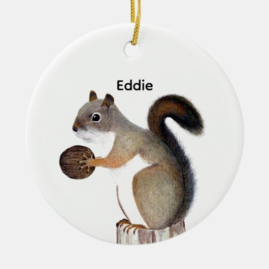 Squirrel Keramik Ornament (Vorne)