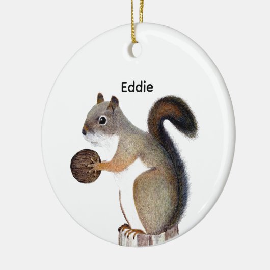Squirrel Keramik Ornament (Links)