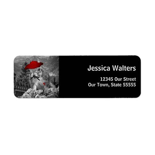 Squirrel Lover Funny Artist-Adresse (Vorne)